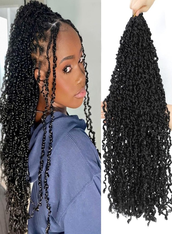 SOKU Boho Passion Twist Crochet Hair 20" - 8 Packs Black Pre Twisted Mini Yanky Twist Curly Senegalese Dreadlocks Extensions Pre-looped Soft Locs Braids for Women Synthetic - Image 1